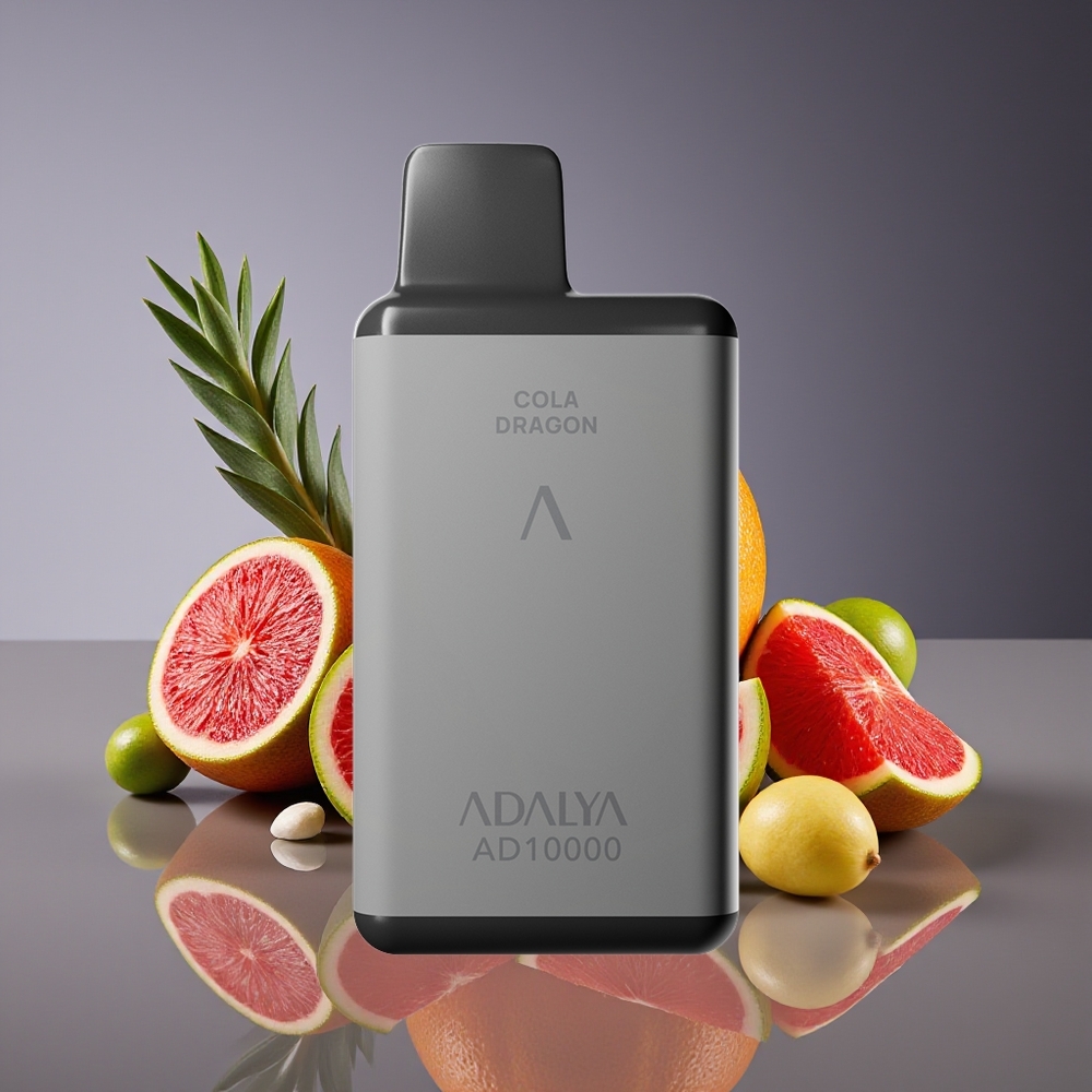 Adalya AD 10000 Puffs Disposable Vape Cola Dragon - Space Gray USB-C 14ml 2 Nicotine
