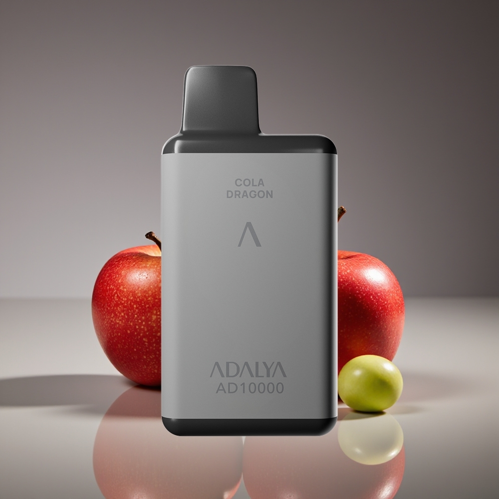 Adalya AD 10000 Puffs Disposable Vape Space Gray Two Apples USB-C Rechargeable 14ml
