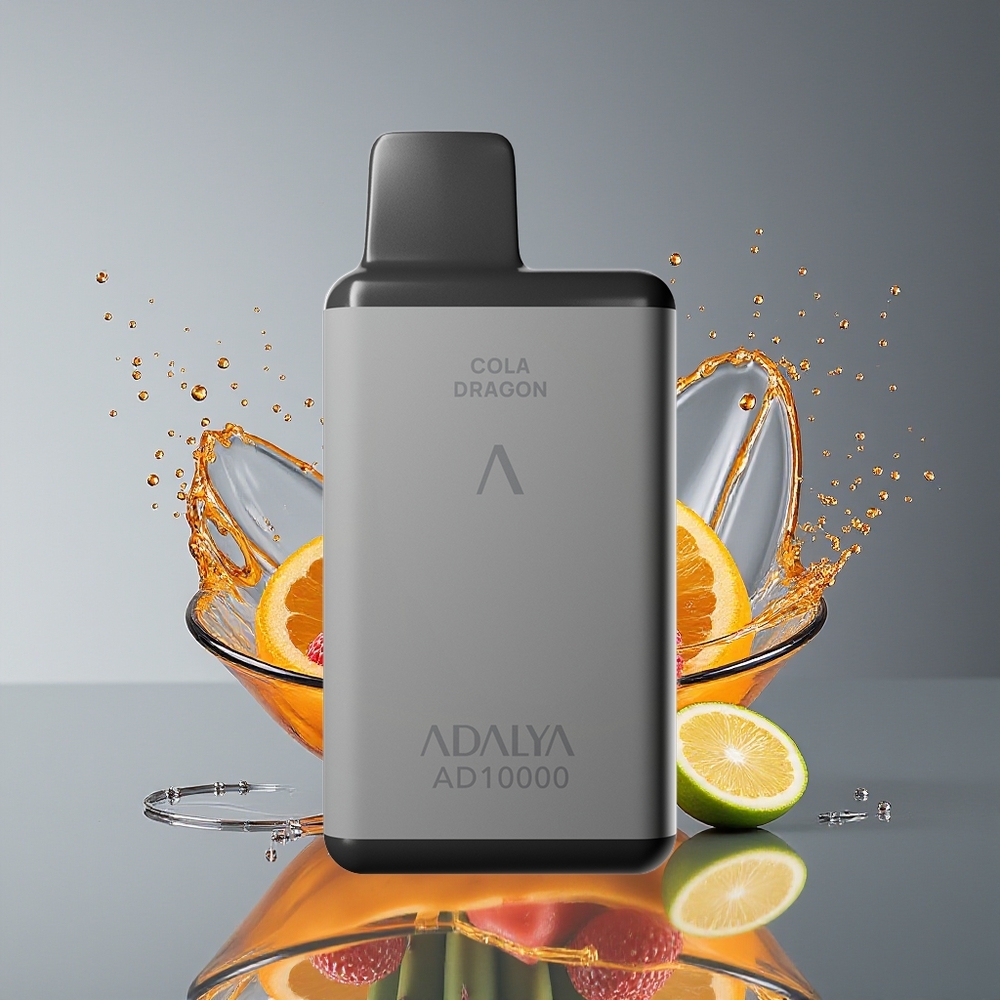 Adalya AD 10000 Puffs Space Gray USB-C Rechargeable Disposable Vape Cactus Splash