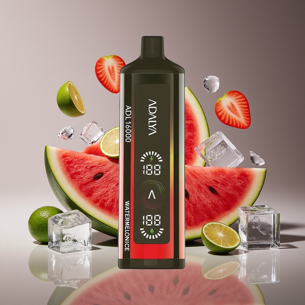Adalya ADL 16000 PRO Puffs Disposable Vape Watermelon Ice Steel Pipe USB-C 25ml