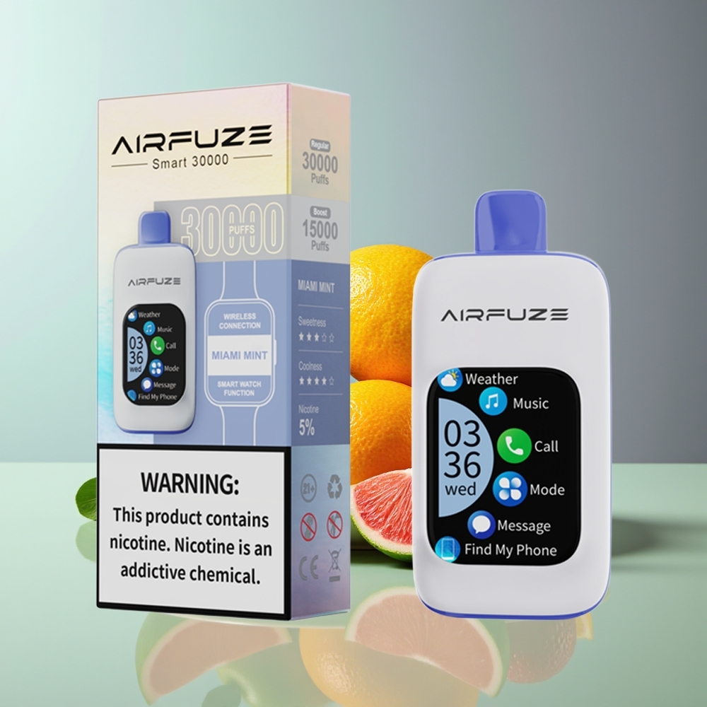 AirFuze Smart 30000 Puffs 5 Nicotine 900mAh Type-C Disposable Vape Miami Mint
