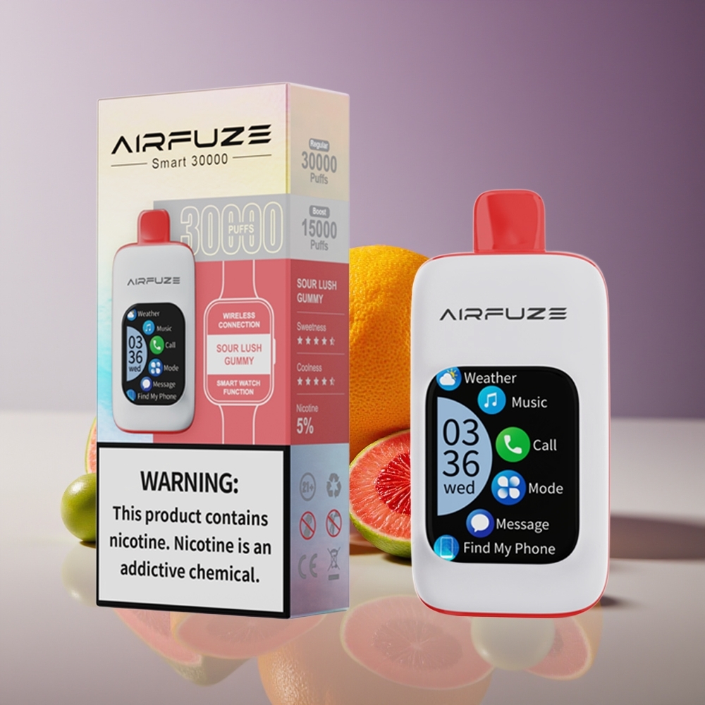 AirFuze Smart 30000 Puffs 5 Nicotine 900mAh Type-C Disposable Vape Sour Lush Gummy