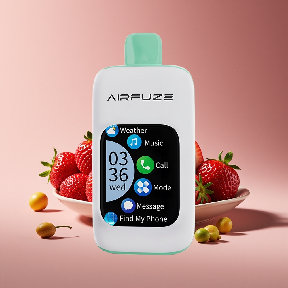 AirFuze Smart 30000 Puffs 5 Nicotine 900mAh Type-C Strawberry Summertime Disposable Vape