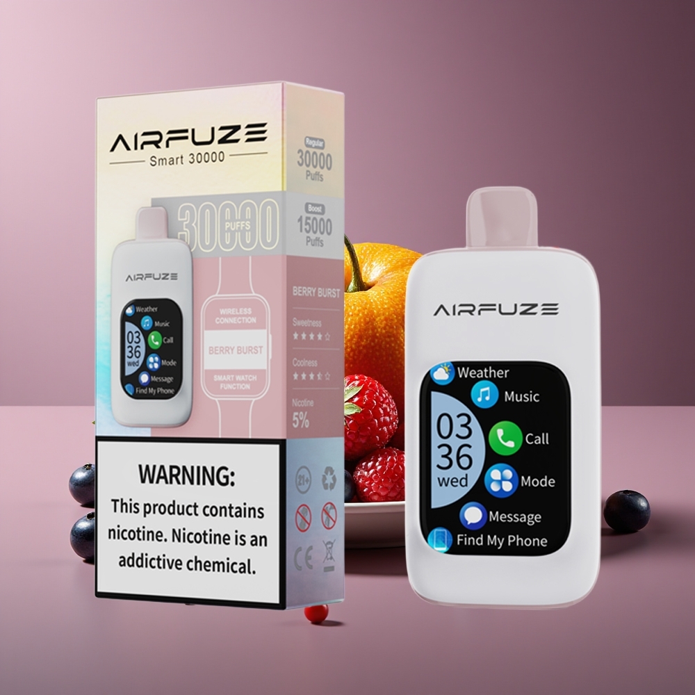 AirFuze Smart 30000 Puffs Disposable Vape 5 Nicotine 900mAh Type-C Berry Burst
