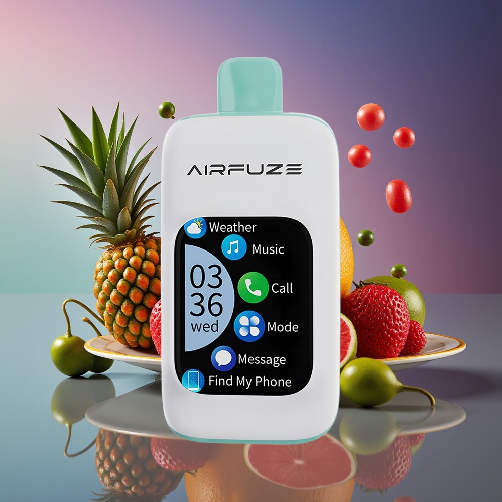 AirFuze Smart 30000 Puffs TFT Touch Screen Type-C Rainbow Fruit Burst Disposable Vape