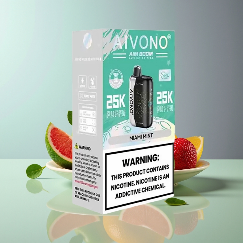 Aivono Aim Boom 25000 Puffs 28ml 650mAh Type-C Miami Mint Disposable Vape