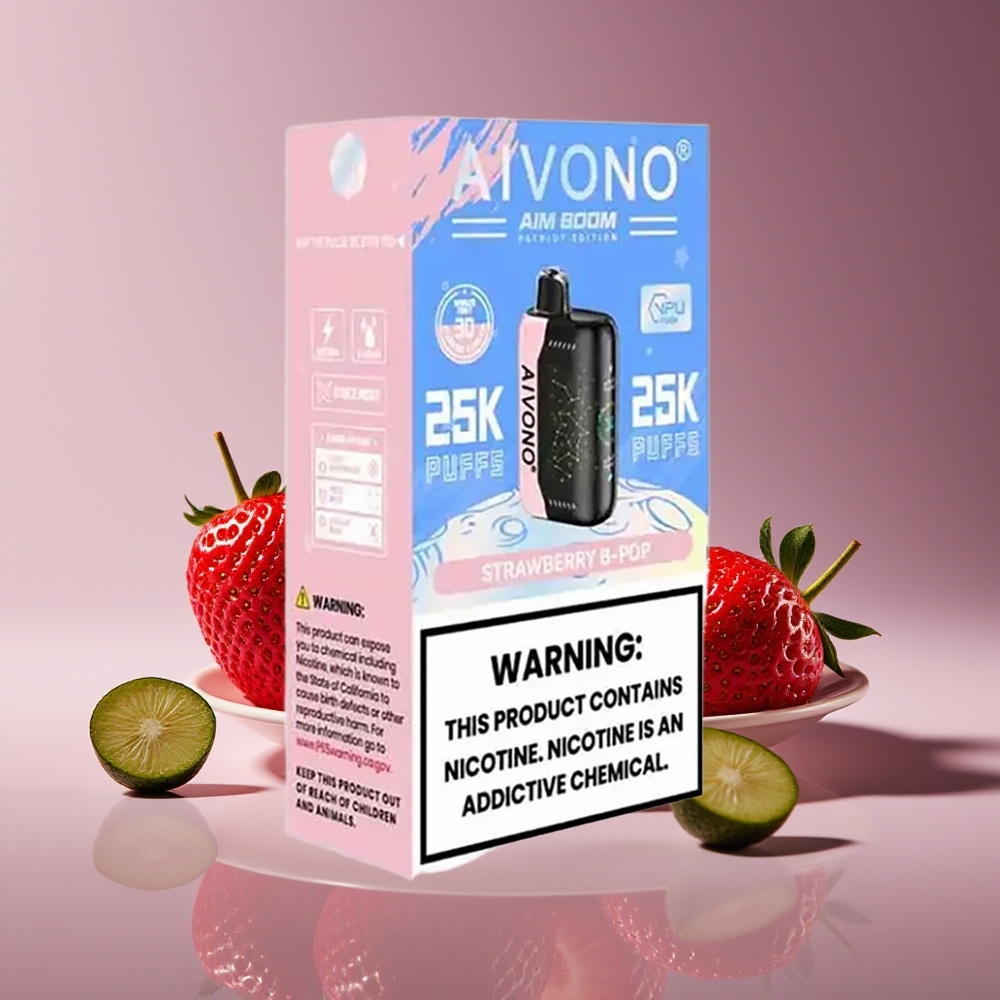 Aivono Aim Boom 25000 Puffs 28ml 650mAh Type-C Strawberry Disposable Vape
