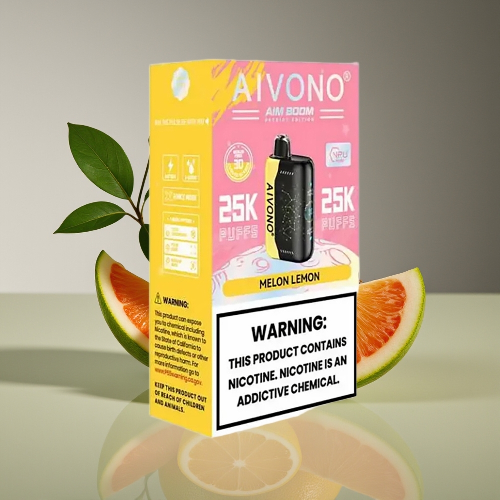 Aivono Aim Boom 25000 Puffs Melon Lemon Disposable Vape 28ml 650mAh Type-C