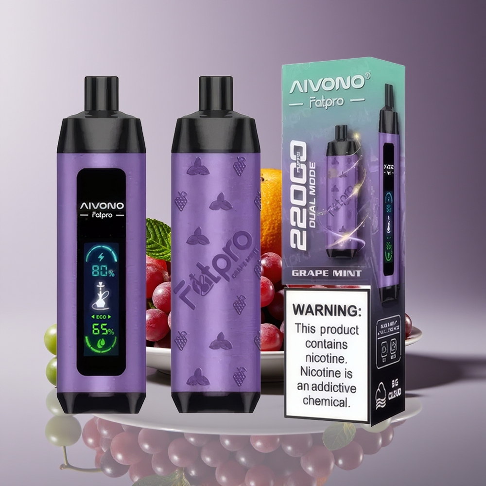 Aivono Aim Fatpro 22000 Puffs 28ml Rechargeable Grape Mint Disposable Vape