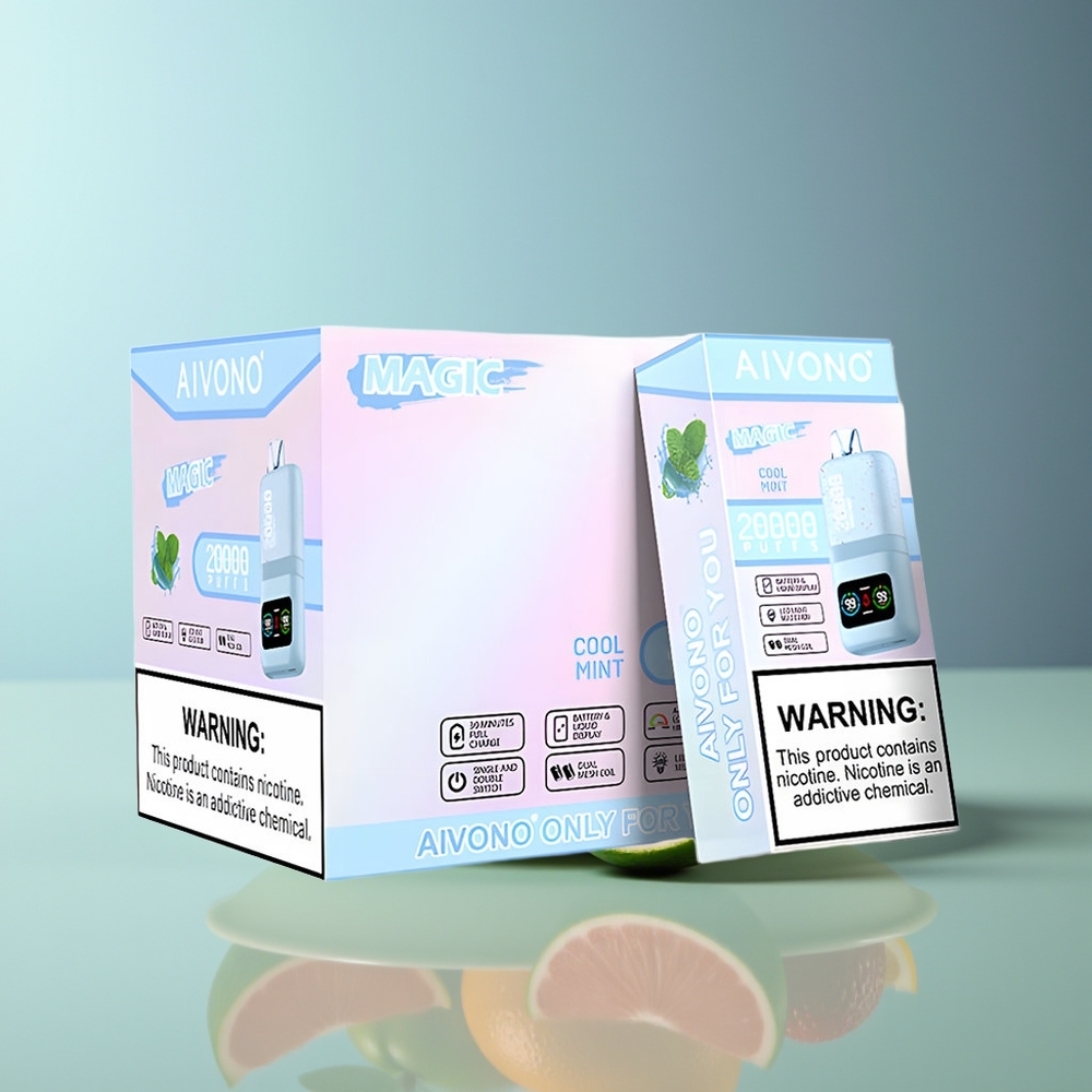 Aivono Aim Magic 20000 Puffs Dual Mesh LCD Rechargeable Cool Mint Disposable Vape
