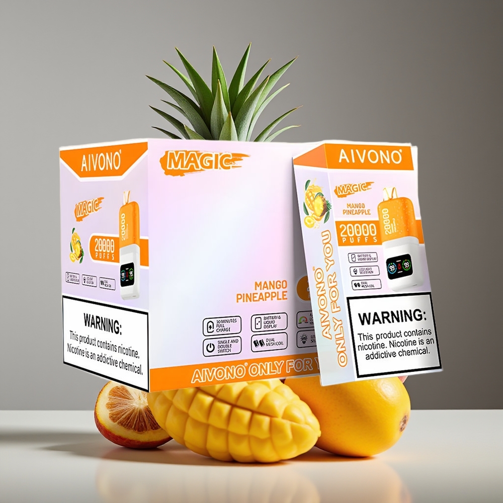 Aivono Aim Magic 20000 Puffs Dual Mesh LCD Rechargeable Mango Pineapple Disposable Vape