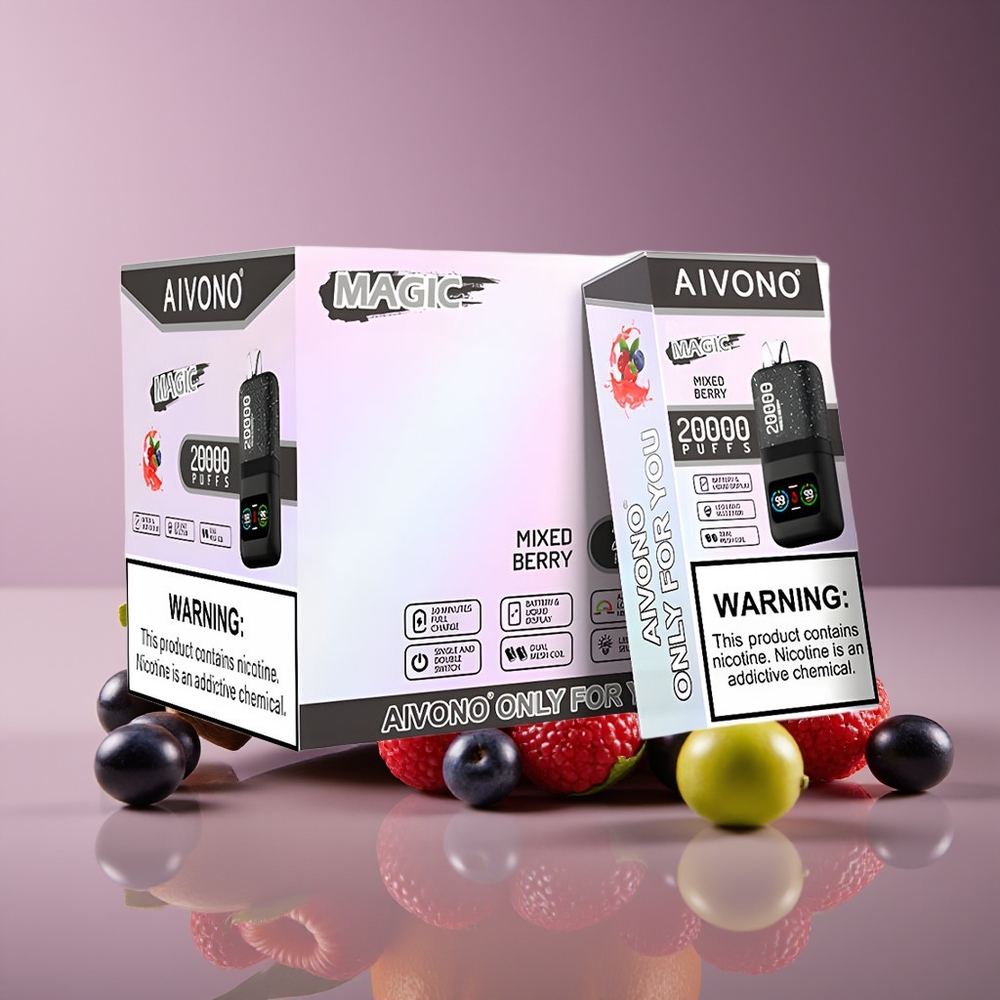 Aivono Aim Magic 20000 Puffs Dual Mesh LCD Rechargeable Mixed Berry Disposable Vape