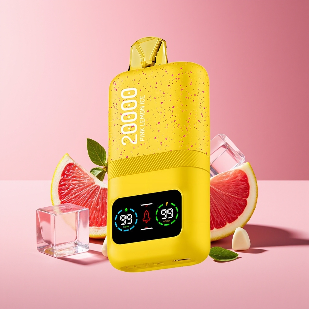Aivono Aim Magic 20000 Puffs Dual Mesh LCD Rechargeable Pink Lemon Ice Disposable Vape