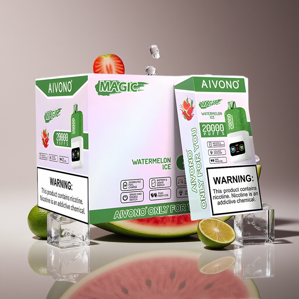 Aivono Aim Magic 20000 Puffs Dual Mesh LCD Rechargeable Watermelon Ice Disposable Vape
