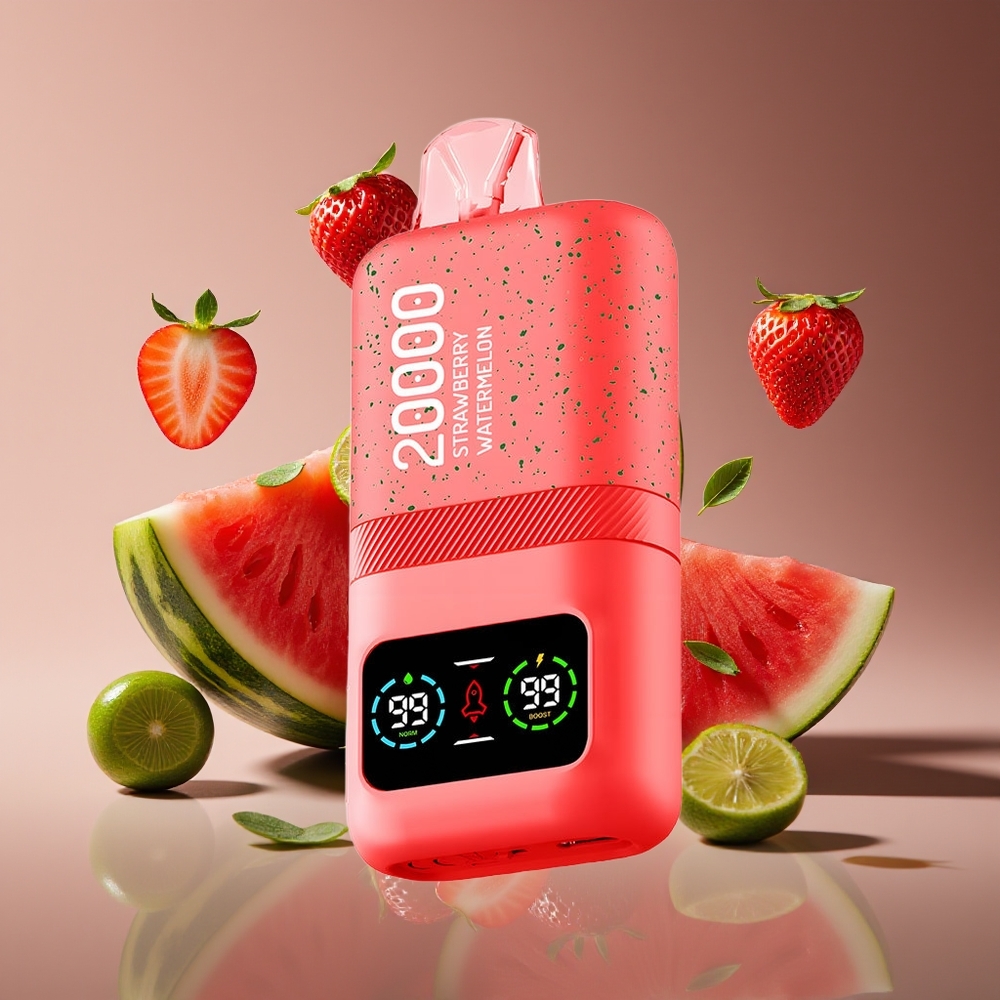Aivono Aim Magic 20000 Puffs Strawberry Watermelon 26ml Dual Mesh LCD Type-C Rechargeable