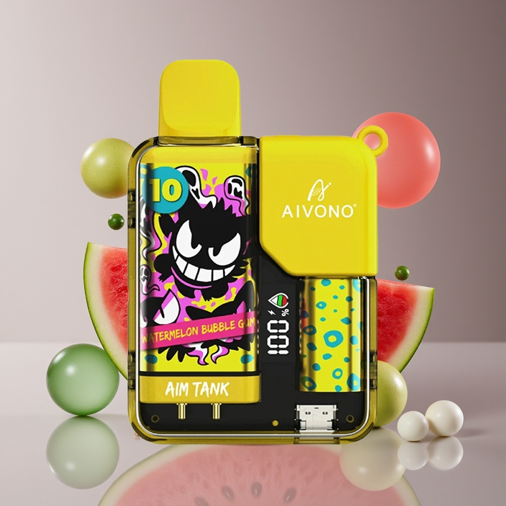 Aivono Aim-Tank 9500 Puffs 18mL 650mAh LCD Watermelon Bubble Gum Disposable Vape