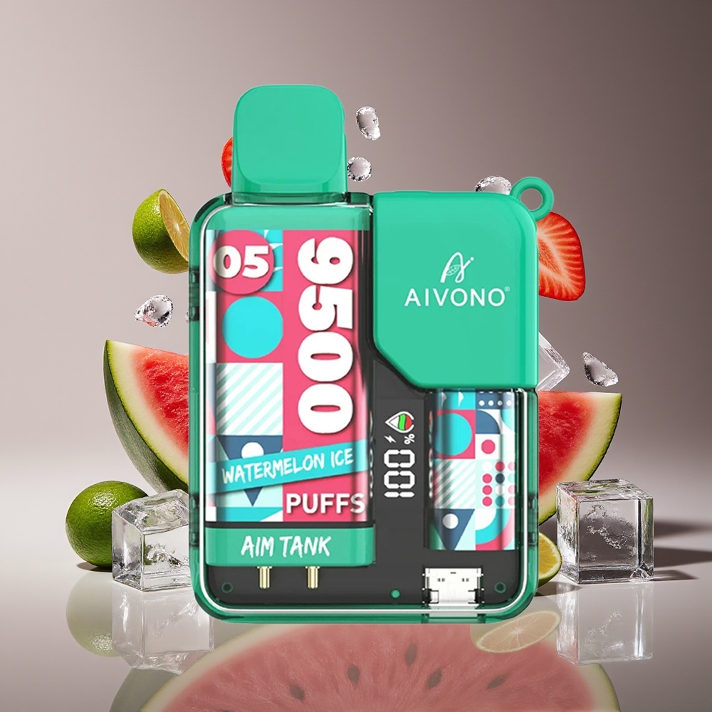 Aivono Aim Tank 9500 Puffs 18mL 650mAh LCD Watermelon Ice Disposable Vape