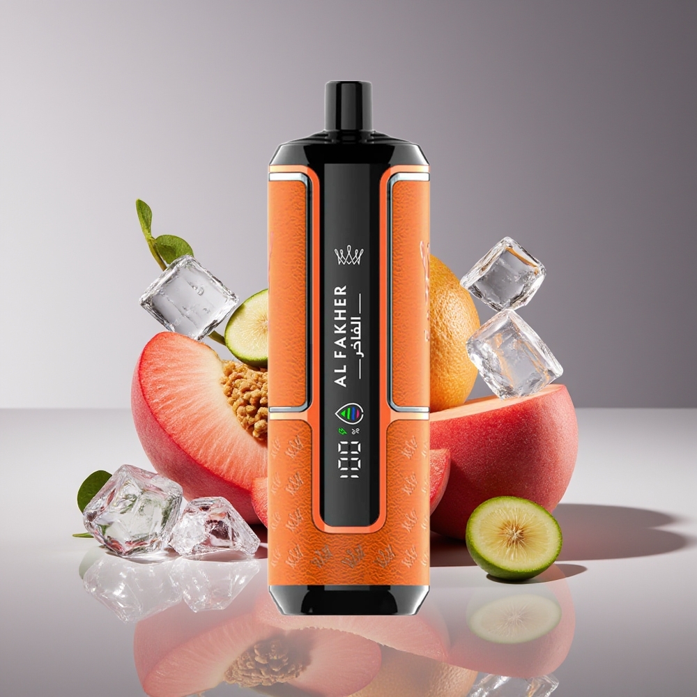 Al Fakher Crown Bar 15K Hypermax 22ml 600mAh DTL Peach Ice Disposable Vape