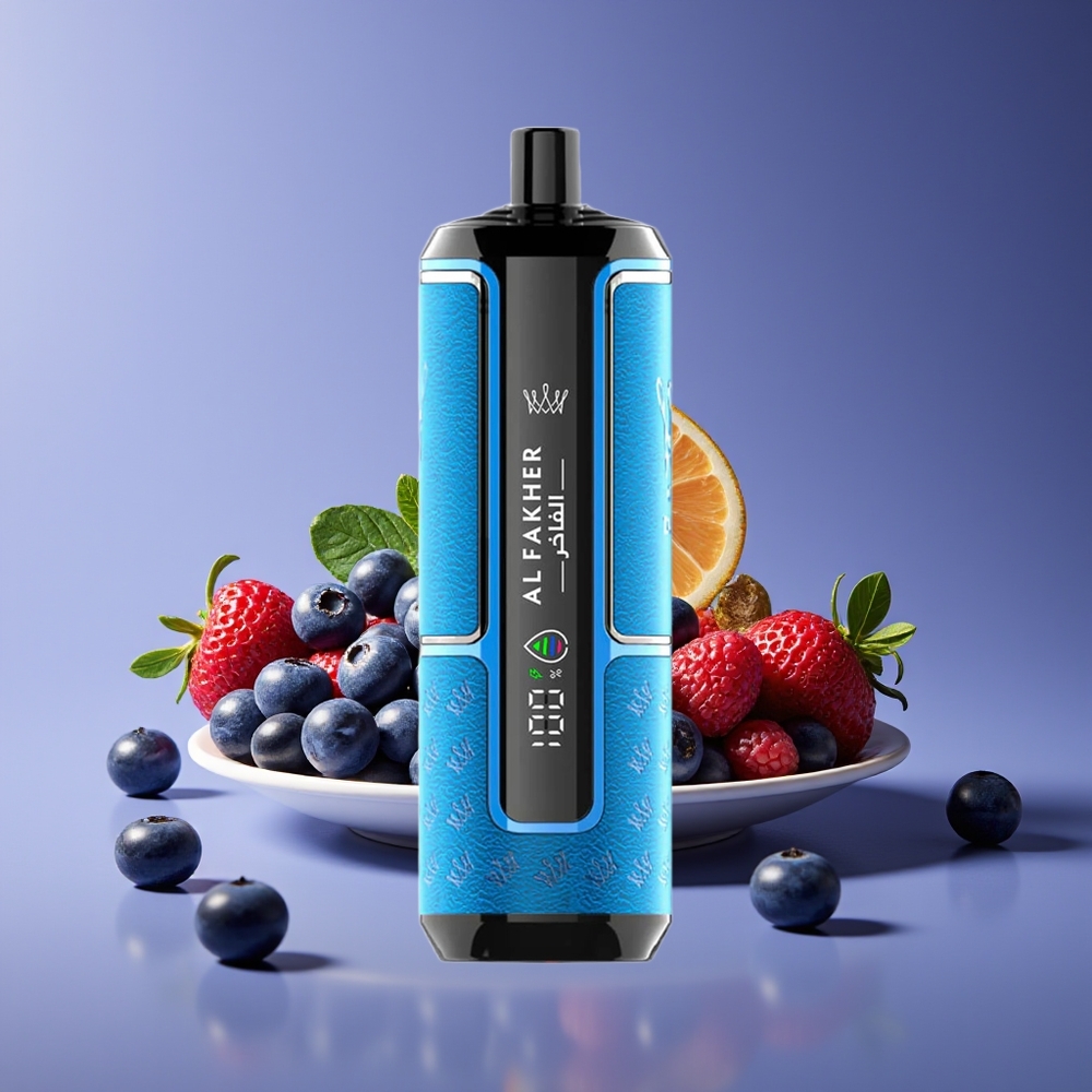 Al Fakher Crown Bar 15K Hypermax 22ml 600mAh Type-C DTL 6mg Blueberry Gum Disposable Vape