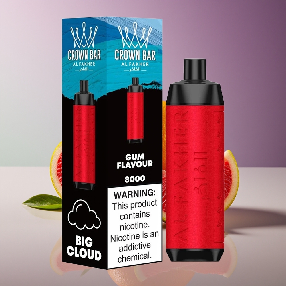 Al Fakher Crown Bar 8000 Crystal 18ml 5mg Gum Disposable Vape