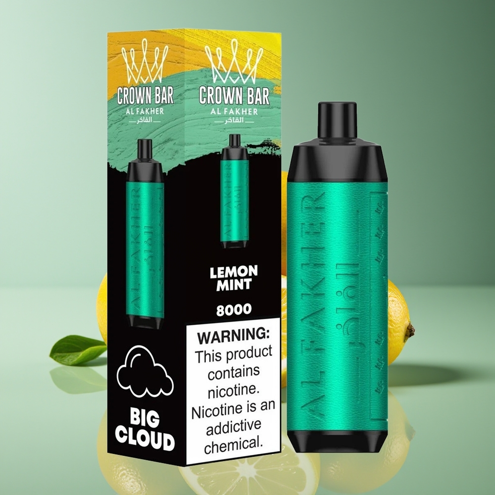 Al Fakher Crown Bar 8000 Crystal 18ml 5mg Lemon Mint Disposable Vape