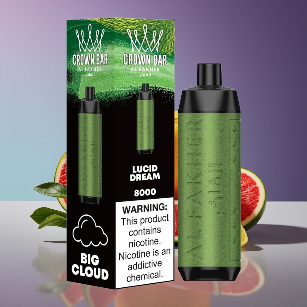 Al Fakher Crown Bar 8000 Crystal Disposable 18mL 5mg 8000 Puffs Lucid Dream