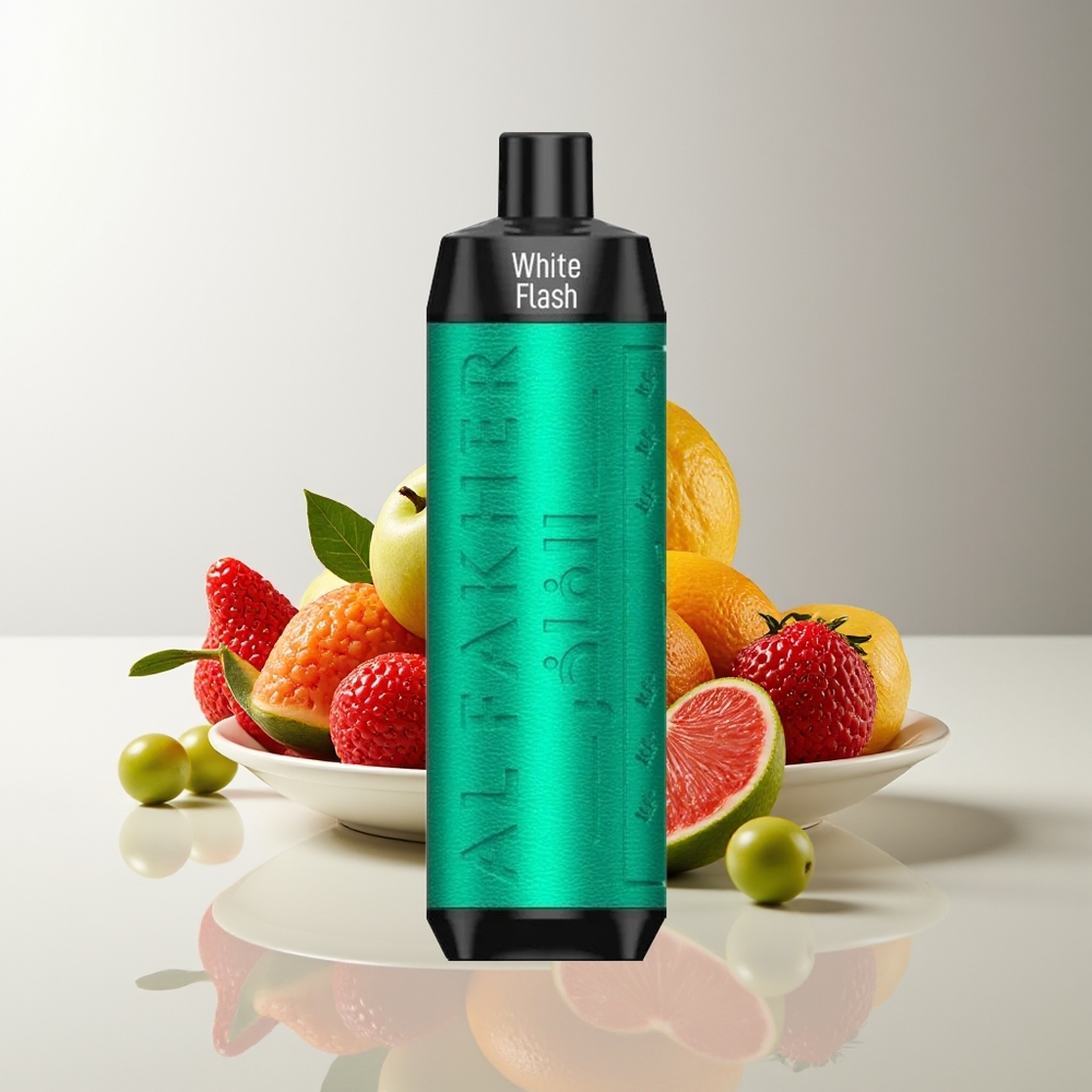 Al Fakher Crown Bar 8000 Crystal Disposable Vape 18ml 5mg 8000 Puffs USB-C White Flash