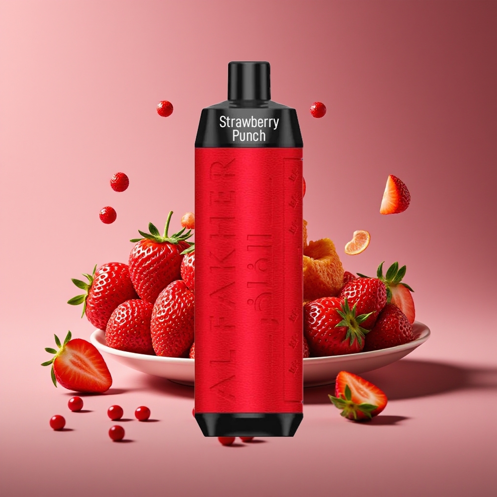 Al Fakher Crown Bar 8000 Strawberry Punch 18ml 5mg 8000 Puffs USB-C Disposable Vape