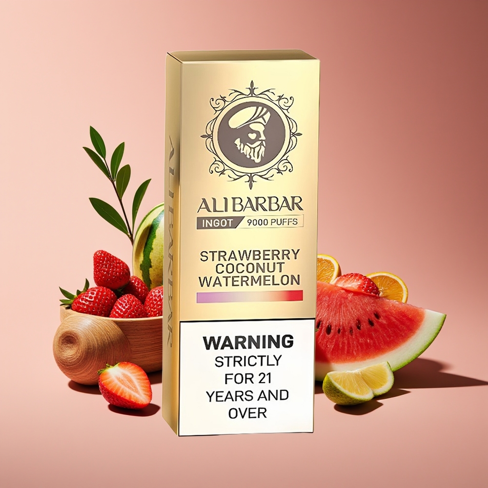 Alibarbar Ingot 9000 Puffs 22ml Strawberry Coconut Watermelon Disposable Vape