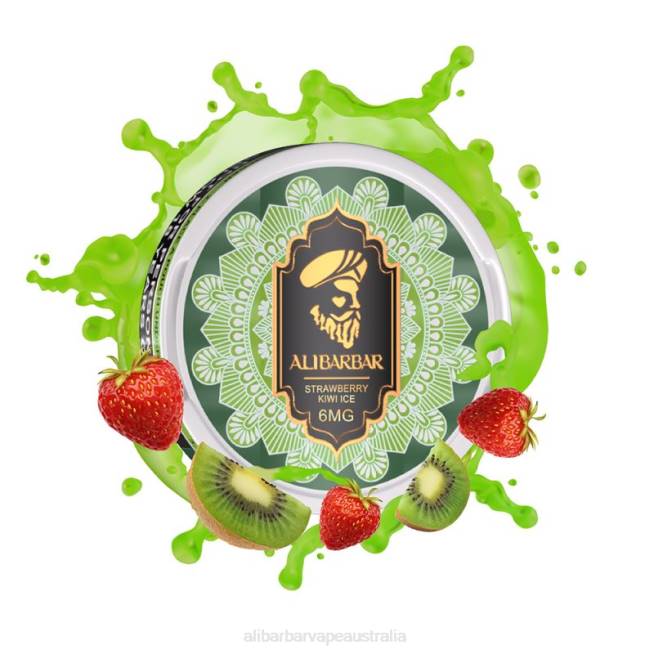 Alibarbar Vape Australia TV8N91 Strawberry Kiwi Ice - Alibarbar Nicotine Pouches