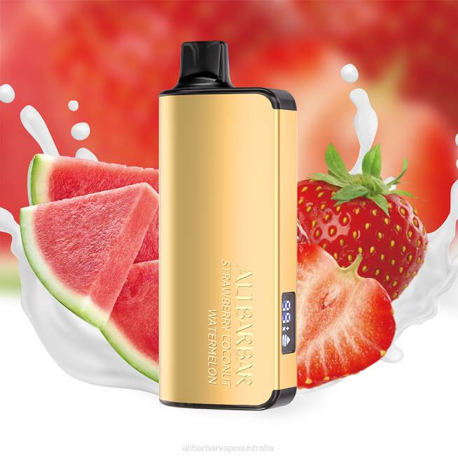 Alibarbar Vapes Melbourne TV8N24 Strawberry Coconut Watermelon - Alibarbar Ingot 9000 Disposable Vape