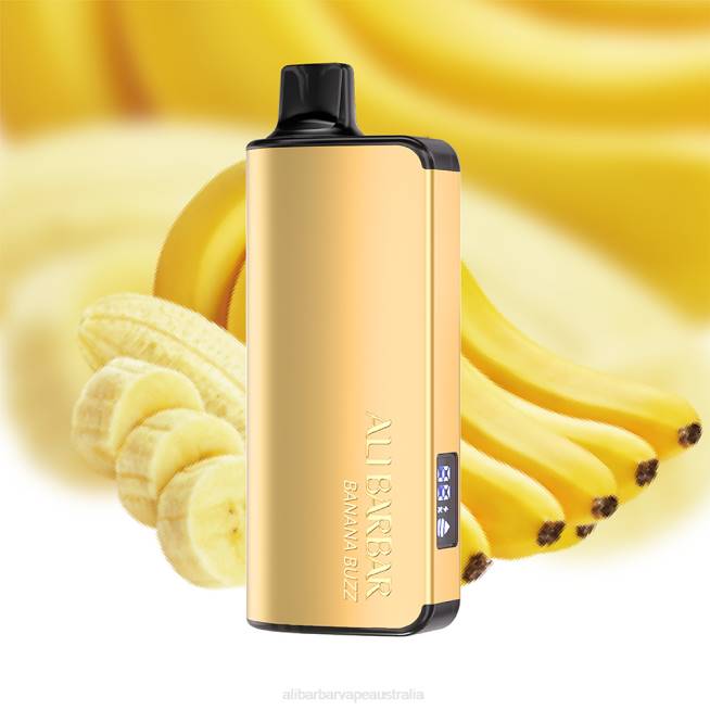 Alibarbar Vapes Melbourne TV8N27 Banana Buzz - Alibarbar Ingot 9000 Disposable Vape