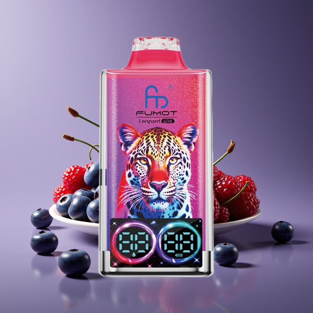 Fumot Leopard 40K Puffs Dual Mesh 700mAh Type-C Blueberry Cherry Cranberry Disposable Vape