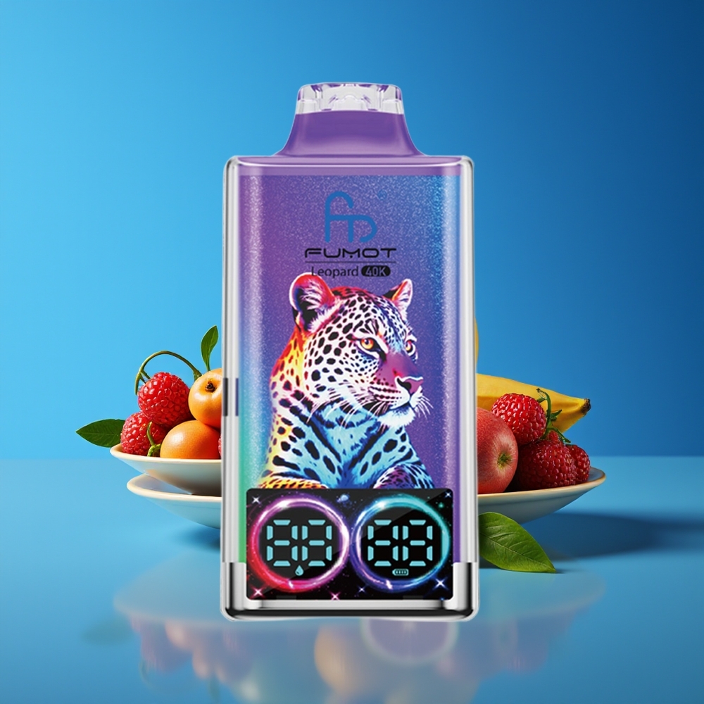 Fumot Leopard 40K Puffs Dual Mesh 700mAh Type-C Digital Display Disposable Vape Mr Blue