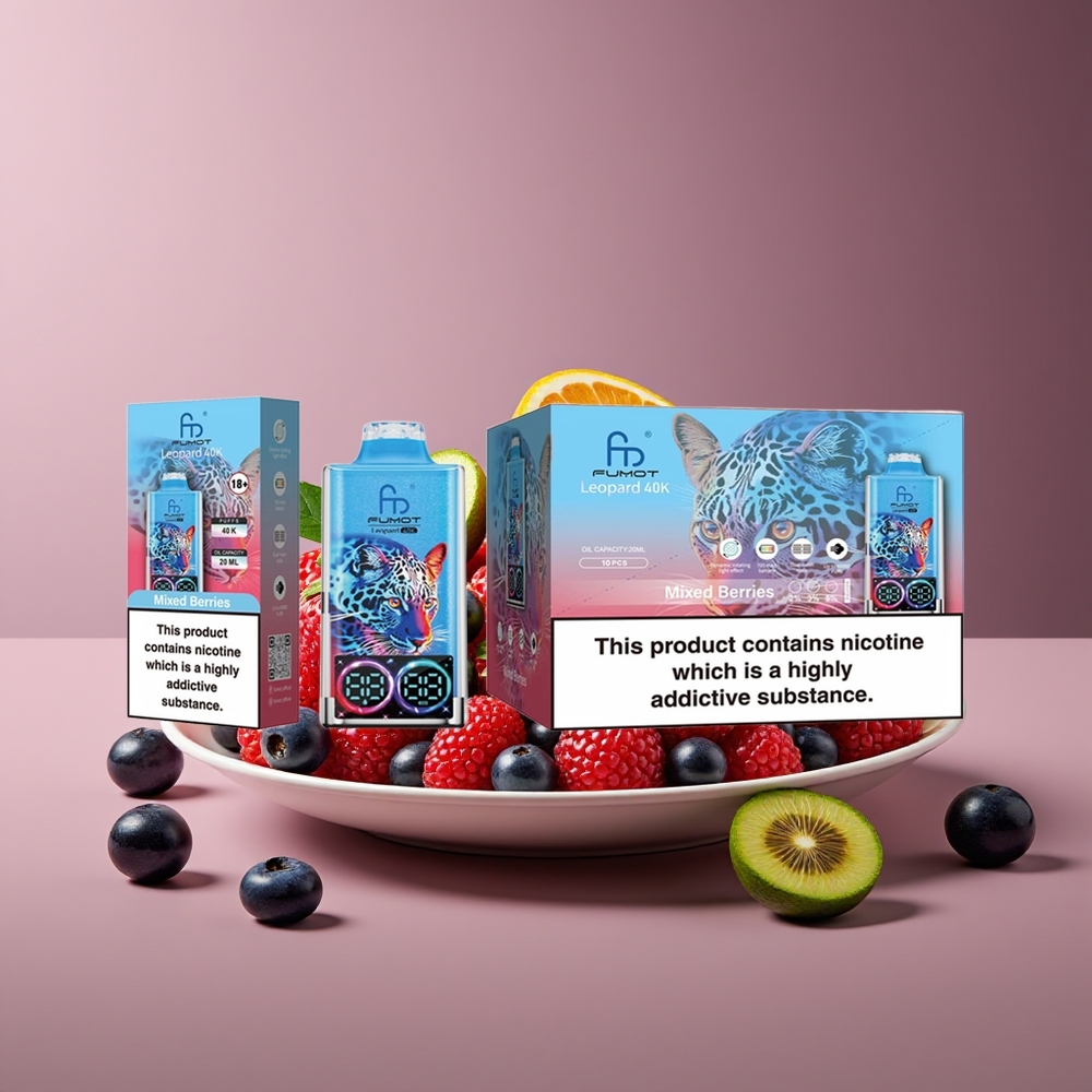 Fumot Leopard 40K Puffs Dual Mesh 700mAh Type-C Mixed Berries Disposable Vape