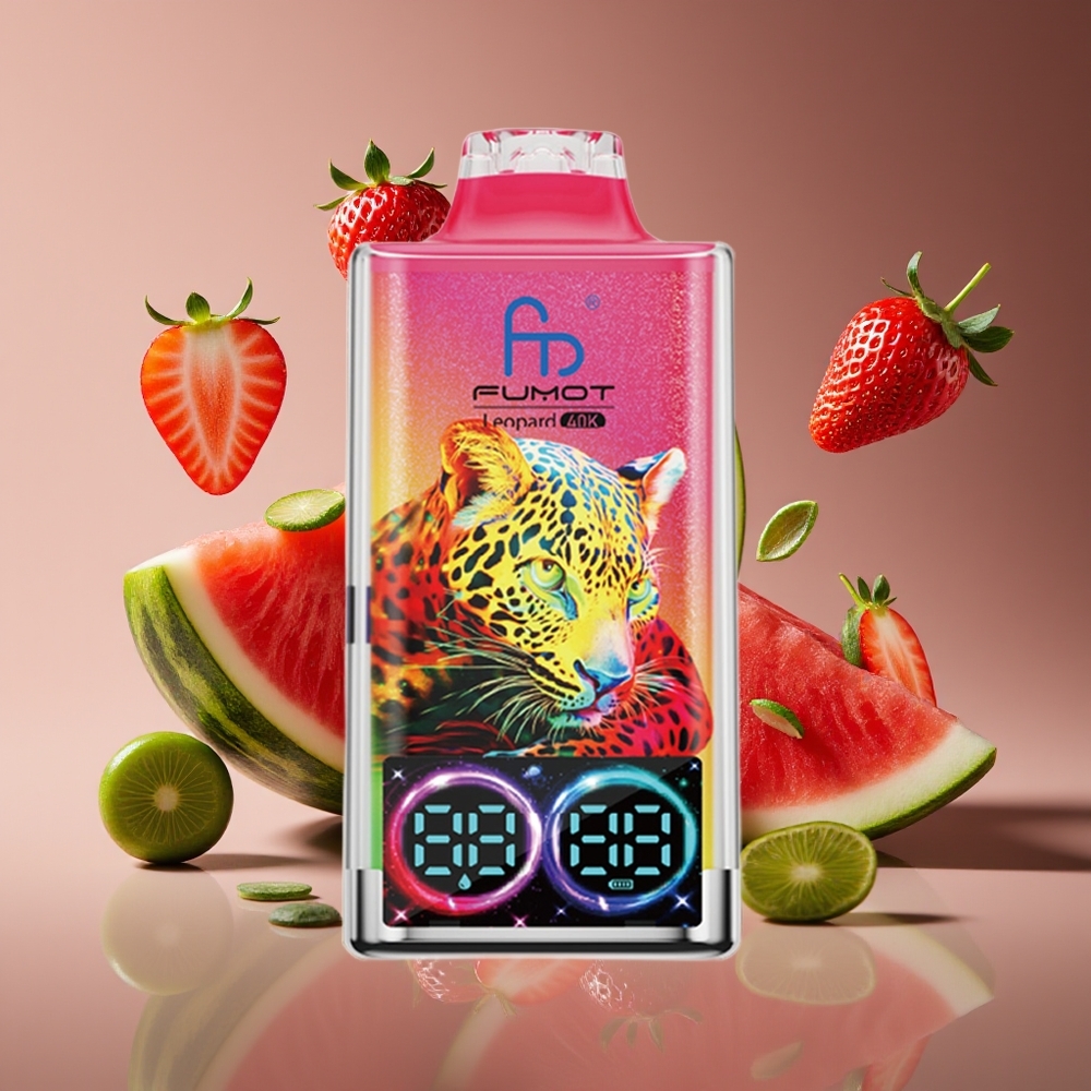 Fumot Leopard 40K Puffs Dual Mesh 700mAh Type-C Strawberry Watermelon Disposable Vape