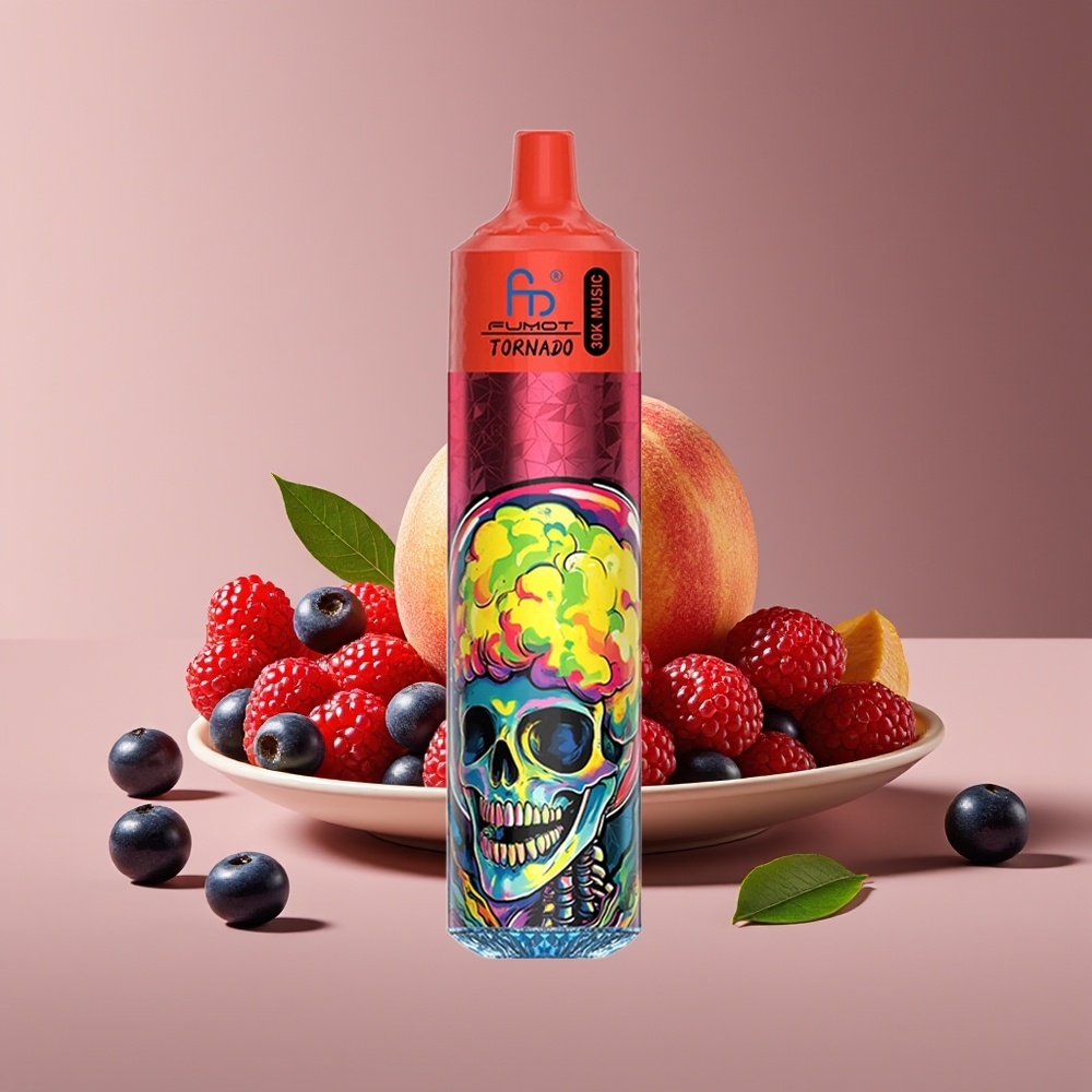 Fumot RandM Tornado 30000 30mL 5 600mAh LED Peach Berries Disposable Vape