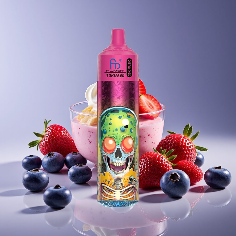 Fumot RandM Tornado 30000 Puffs 30mL 2/5 600mAh LED Blueberry Strawberry Raspberry Ice Cream