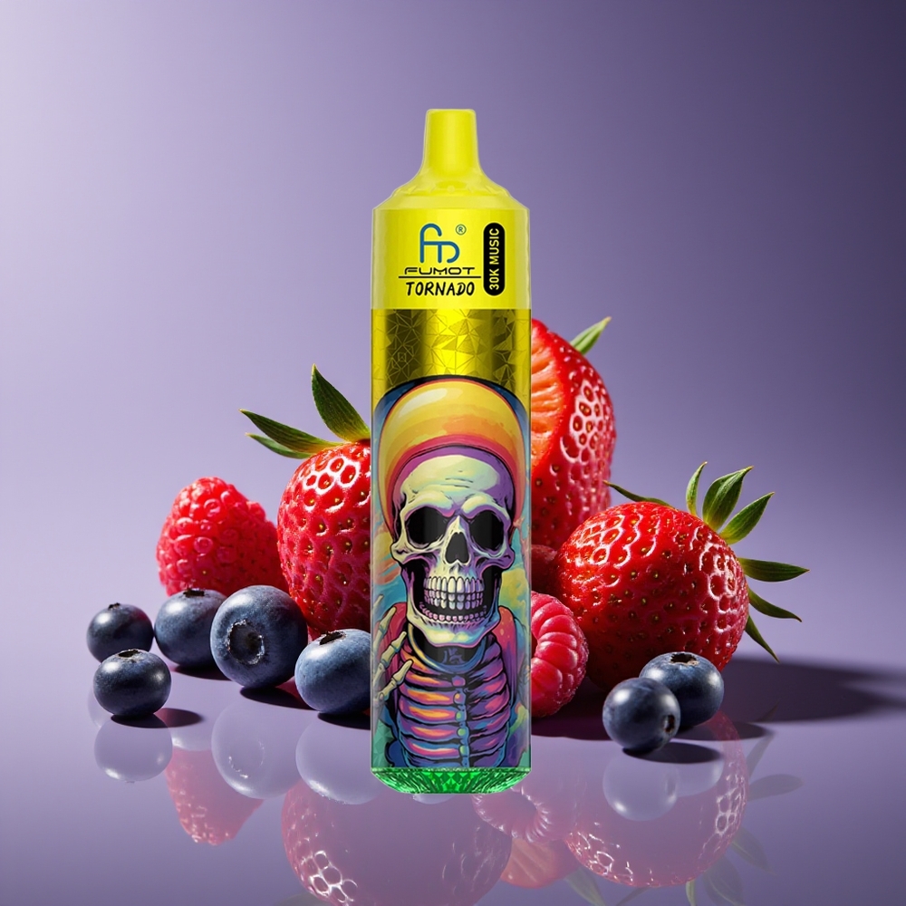 Fumot RandM Tornado 30000 Puffs 30mL 5 10Ohm Mesh Strawberry Blueberry Raspberry