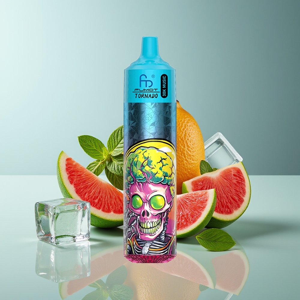 Fumot RandM Tornado 30000 Puffs 30mL 5 10Ohm Mint Ice Disposable Vape