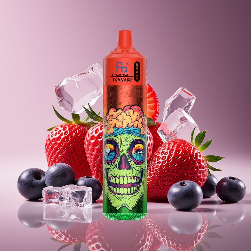 Fumot RandM Tornado 30000 Puffs 30mL 5 600mAh LED Strawberry Berry Ice Disposable Vape