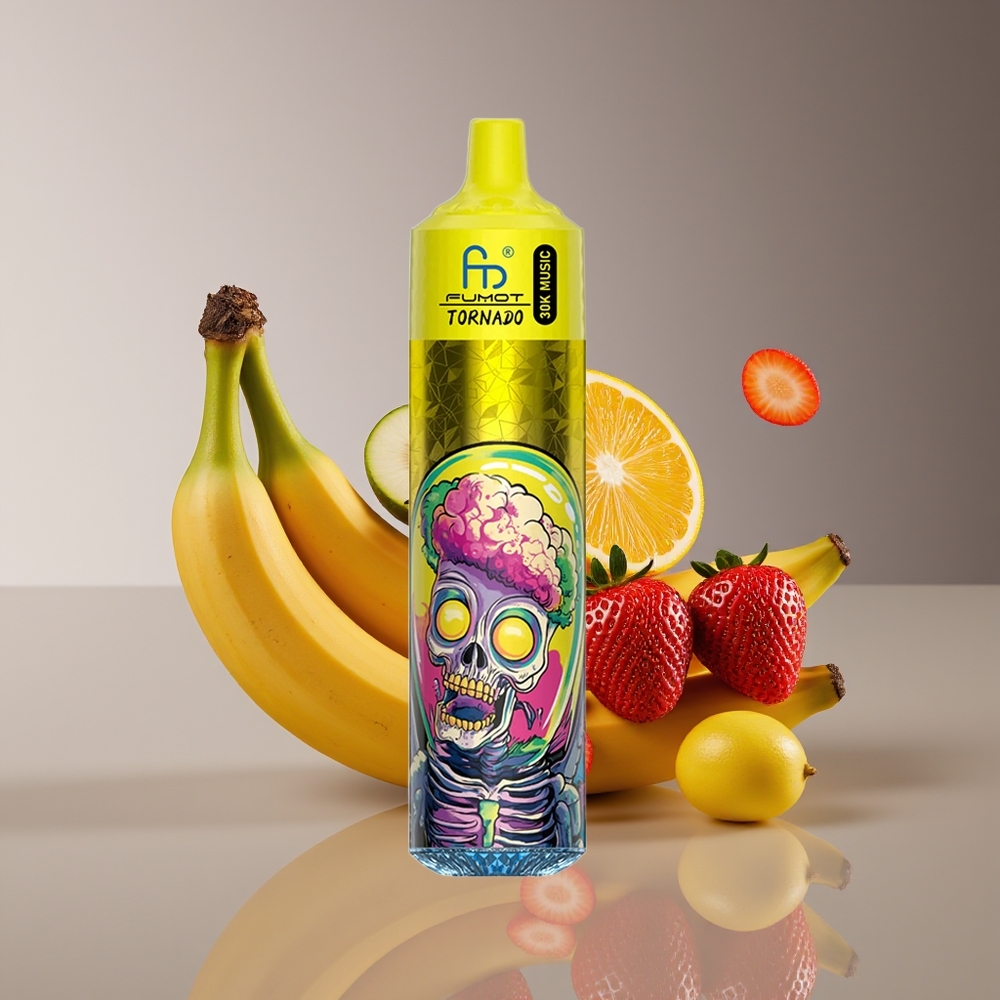 Fumot RandM Tornado 30000 Puffs 30mL 5 Mesh Banana Strawberry Disposable Vape