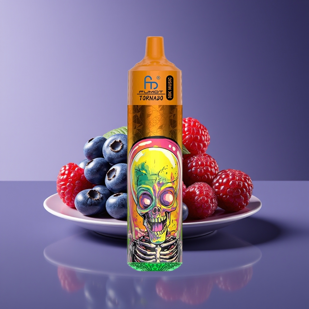 Fumot RandM Tornado 30000 Puffs 30mL 5 Mesh Blueberry Raspberry Disposable Vape