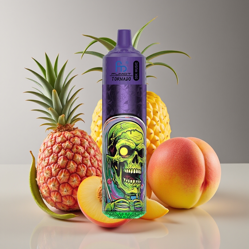 Fumot RandM Tornado 30000 Puffs 30mL 5 Mesh Peach Mango Pineapple Disposable Vape
