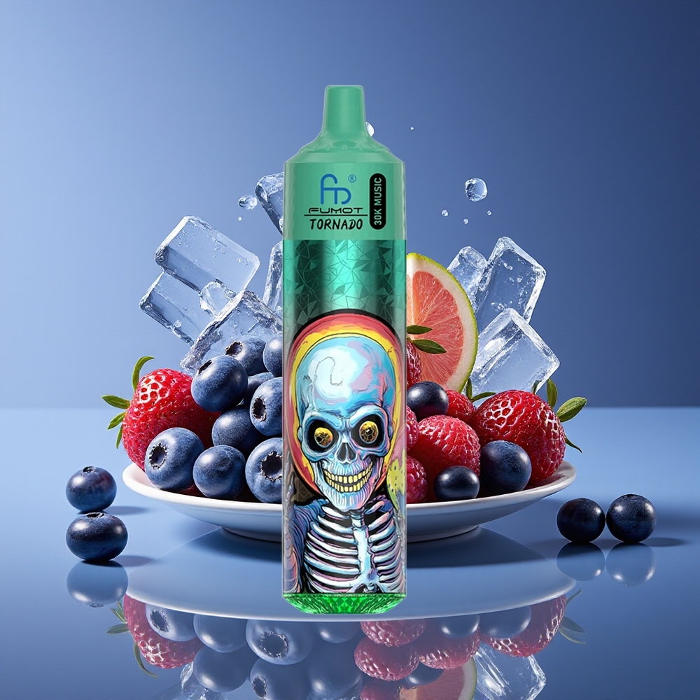 Fumot RandM Tornado 30000 Puffs 30mL 5 Mesh Rechargeable Blueberry Ice Disposable Vape