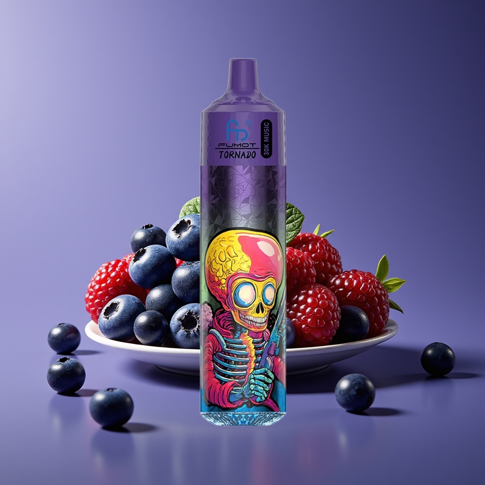 Fumot RandM Tornado 30000 Puffs 30mL 600mAh Rechargeable Blueberry Blackberry Disposable Vape