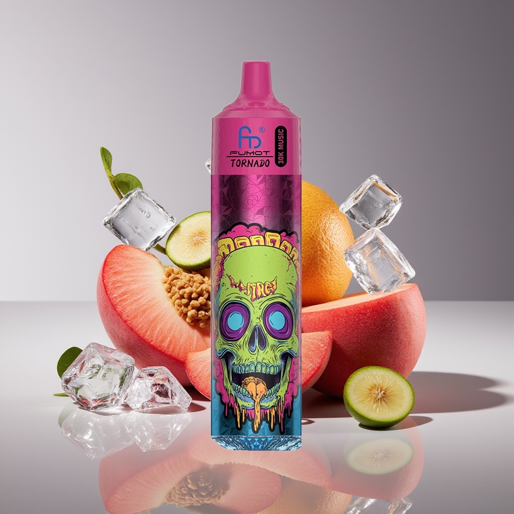Fumot RandM Tornado 30000 Puffs 30mL 600mAh Rechargeable Peach Ice Disposable Vape