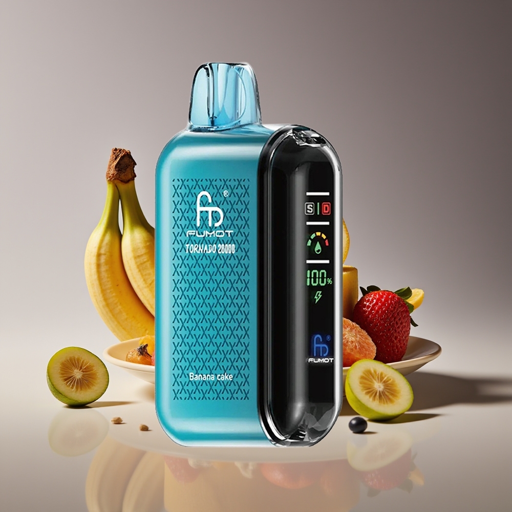 Fumot Tornado 20000 Puffs Dual Mesh 20ml Banana Cake Disposable Vape