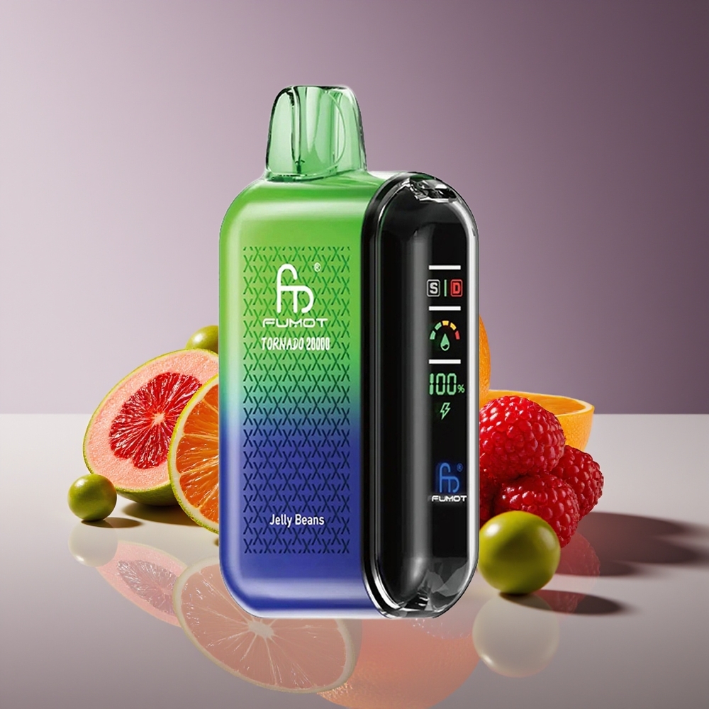 Fumot Tornado 20000 Puffs Dual Mesh 20ml Rechargeable Airflow Control Jelly Beans