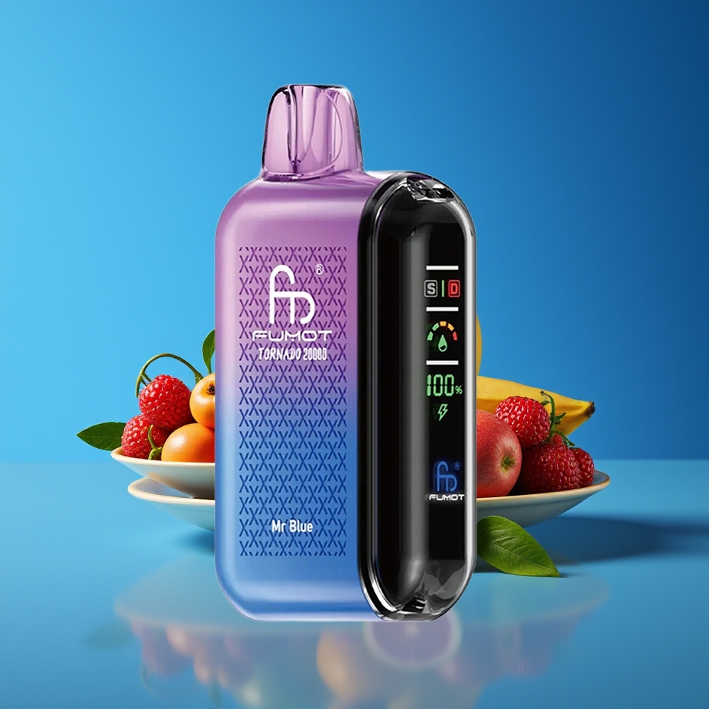 Fumot Tornado 20000 Puffs Dual Mesh 20ml Rechargeable Airflow Mr Blue